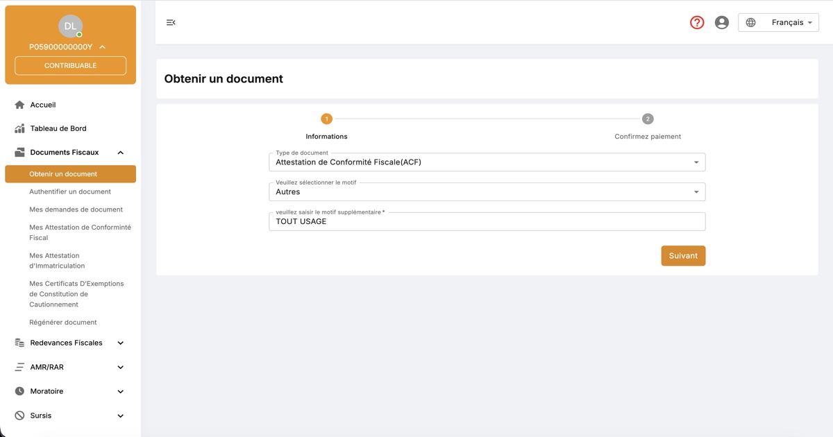 Tirer l'Attestation de Conformité Fiscale (ACF) en PDF au Cameroun en 2026 : guide complet Harmony 2 DGI
