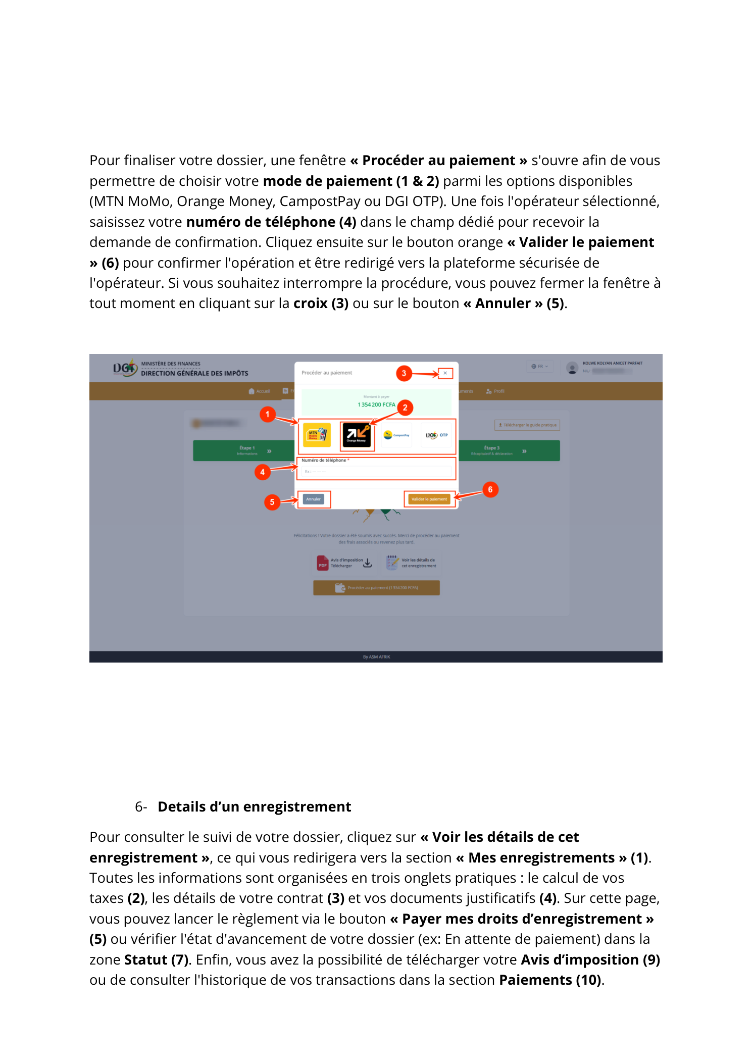 Fenêtre de prévisualisation d'un document avant téléversement
