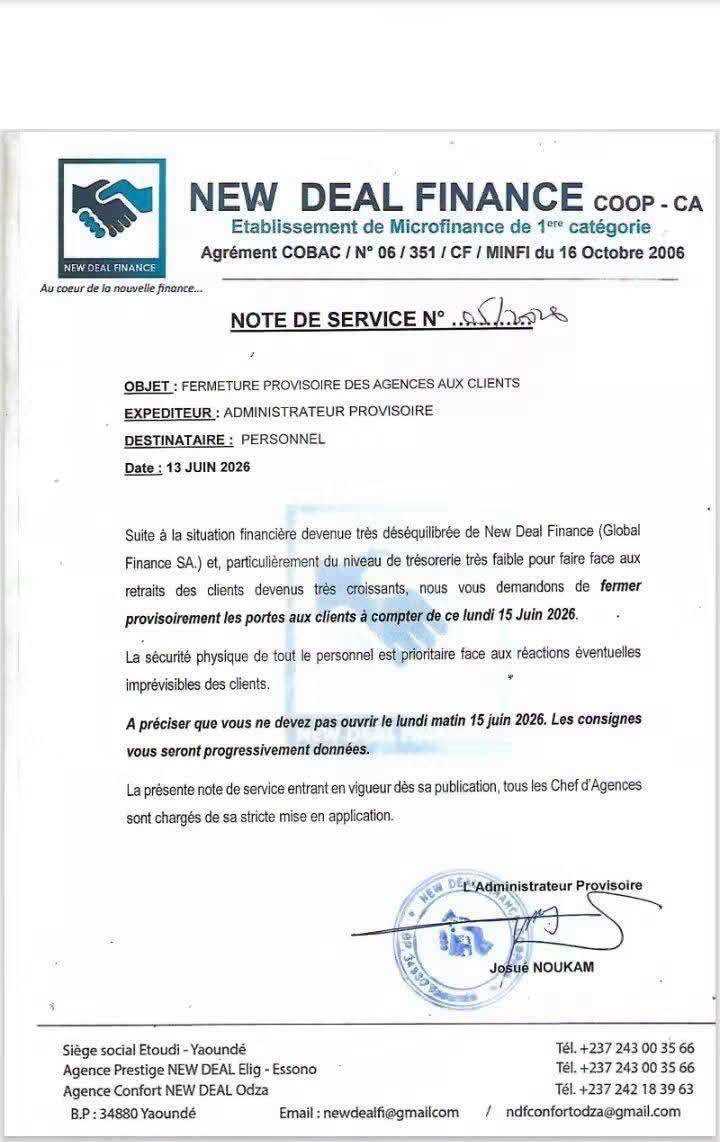 New Deal Finance : la microfinance d'Emil Parfait Simb suspend ses activités