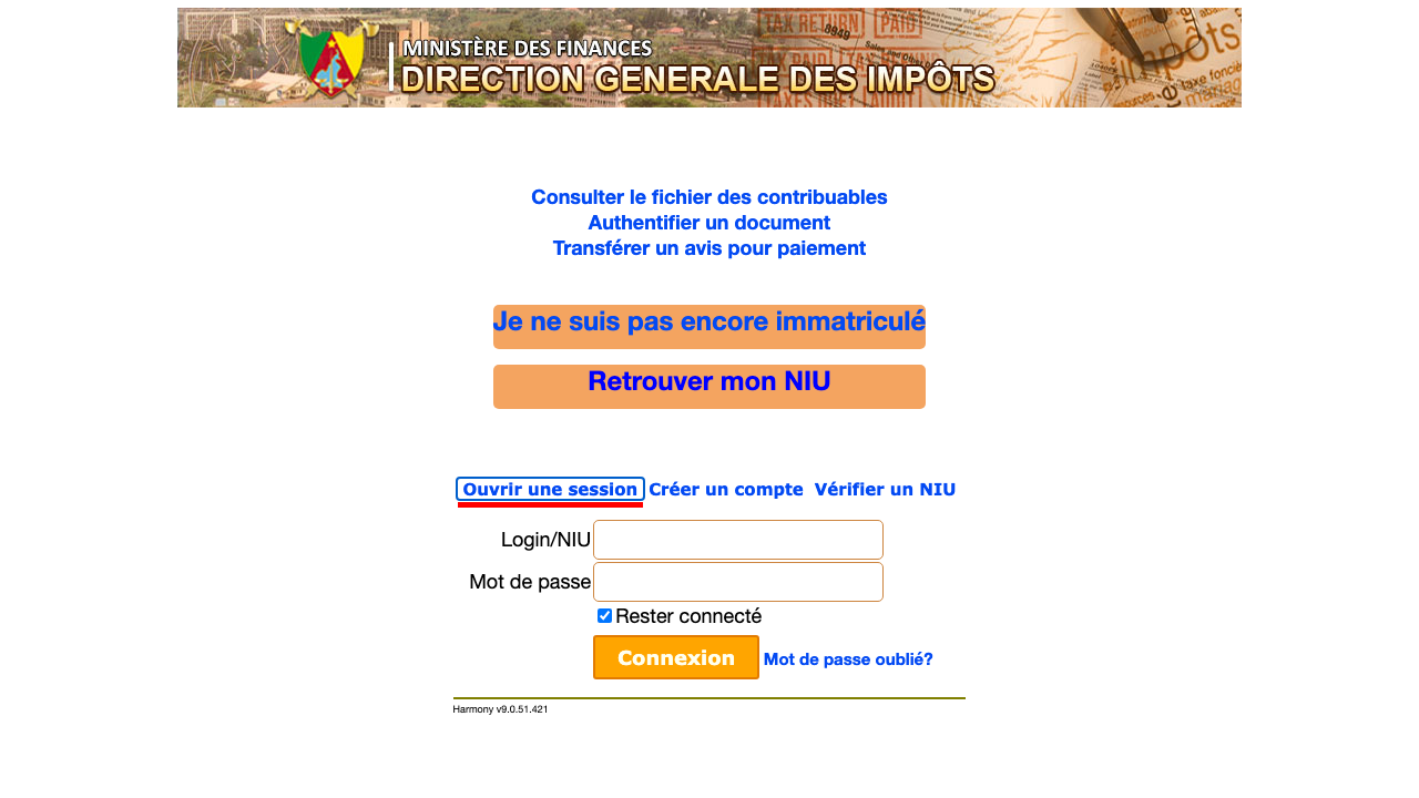 NIU, HARMONY et OTP DGI Cameroun 2026 : Mot de Passe Oublié, Récupération et Téléchargement (Guide Complet)